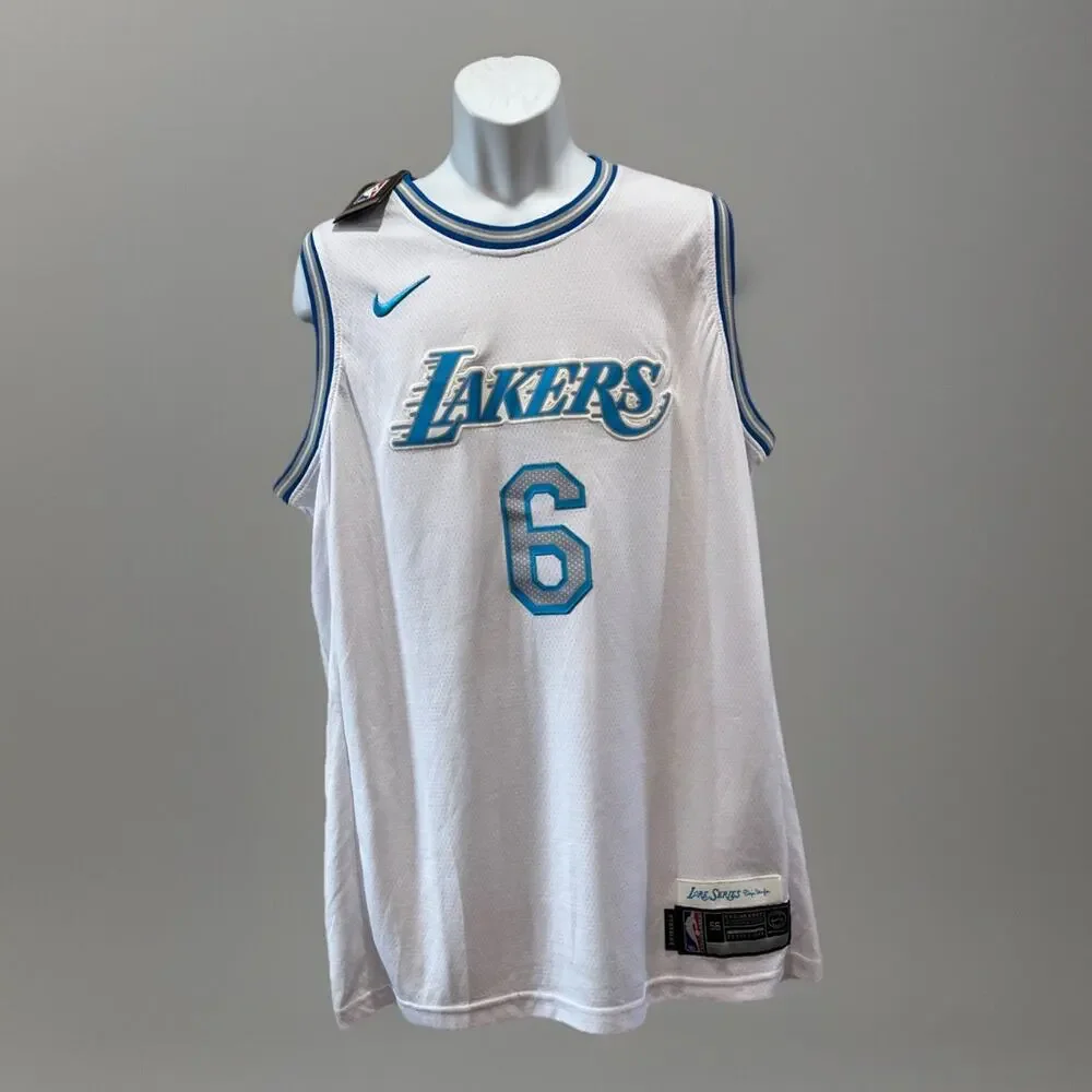 NWT Lebron James LA Lakers Nike City Swingman Lore Series Jersey Men's 56 NBA